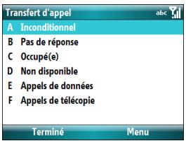 PALM TREO 500 - Transfert d'appels - 1