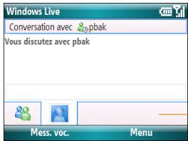 PALM TREO 500 - Utilisation de windows live messenger avant de commencer - 2