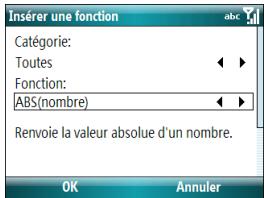 PALM TREO 500 - Insertion d'une fonction - 1