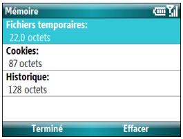 PALM TREO 500 - Personnalisation de vos paramètres internet explorer mobile - 3