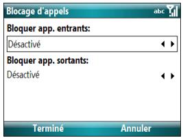 PALM TREO 500 - Blocage d'appels - 1