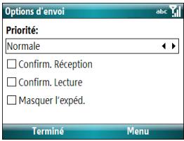 PALM TREO 500 - Configuration des options de livraison de messages multimédia - 1