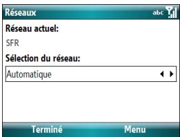 PALM TREO 500 - Sélection manuelle de vos paramètres réseau - 1