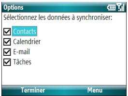 PALM TREO 500 - Configuration d'une synchronisation sans fil - 3
