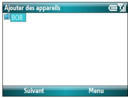PALM TREO 500 - Demande de connexion à un autre appareil bluetooth - 2