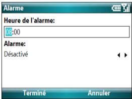 PALM TREO 500 - Configuration des alarmes du système - 1