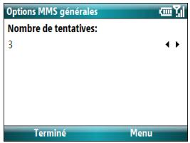 PALM TREO 500 - Personnalisation des paramètres des messages multimédia - 4