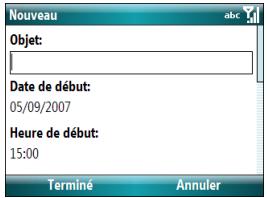 PALM TREO 500 - Création d'un rendez-vous - 1