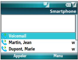 PALM TREO 500 - Pour sélectionner un numéro - 1