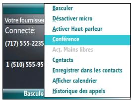 PALM TREO 500 - Lancement d'une téléconférence - 1