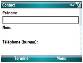 PALM TREO 500 - Ajout d'un contact - 1