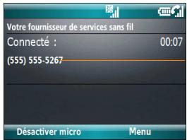 PALM TREO 500 - Quelles opérations puis-je effectuer durant un appel ? - 1