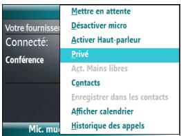 PALM TREO 500 - Lancement d'une téléconférence - 2