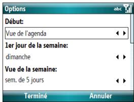 PALM TREO 500 - Personnalisation du calendrier - 1