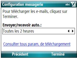 PALM TREO 500 - Définition d'un compte pop/imap : autres fournisseurs de services de messagerie électronique - 5