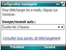 PALM TREO 500 - Définition d'un compte pop/imap : principaux fournisseurs de services de messagerie - 3
