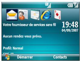 PALM TREO 500 - Utilisation de l'écran d'accueil - 1