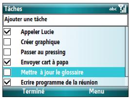 PALM TREO 500 - Marquage d'une tâche - 1
