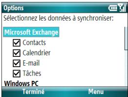 PALM TREO 500 - Changement des applications à synchroniser - 1