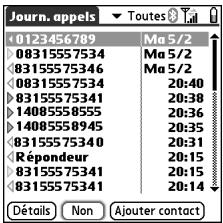 PALM TREO 650 ORANGE - Rappel d'un numéro appelé récemment - 5