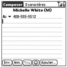 PALM TREO 650 ORANGE - Création et envoi d'un message texte - 1