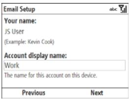 PALM TREO 500V VODAFONE - Setting up a POP/IMAP account: Common email providers - 2