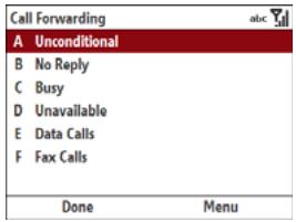 PALM TREO 500V VODAFONE - Forwarding calls - 1