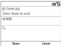 PALM TREO 500V VODAFONE - Beaming an entry or file - 1