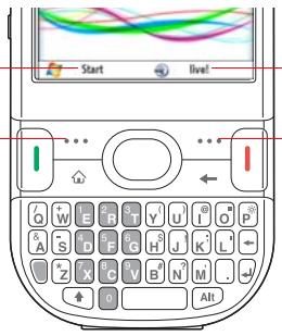PALM TREO 500V VODAFONE - Using the softkeys - 1