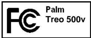 PALM TREO 500V VODAFONE - Declaration of Conformity - 1