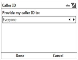 PALM TREO 500V VODAFONE - Setting caller ID - 1
