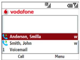 PALM TREO 500V VODAFONE - Working with recently called numbers - 1