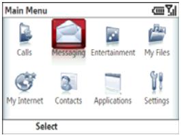 PALM TREO 500V VODAFONE - Using the Main Menu - 1