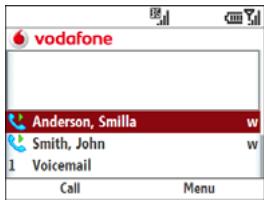 PALM TREO 500V VODAFONE - Redialling a recently called number - 1