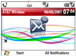 PALM TREO 500V VODAFONE - Retrieving voicemail messages from the Home screen - 1