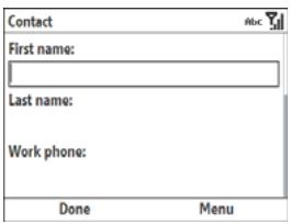 PALM TREO 500V VODAFONE - Adding a contact - 1