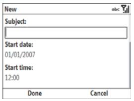 PALM TREO 500V VODAFONE - Creating an appointment - 1