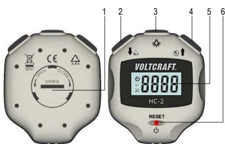 VOLTCRAFT HC-2 - Éléments de fonctionnement - 1