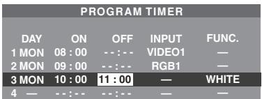 NEC 42XM5 - PROGRAM TIMER - 3