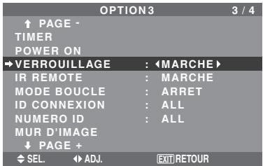 NEC 42XM5 - Mise en/hors fonction des commandes du panneau avant - 1