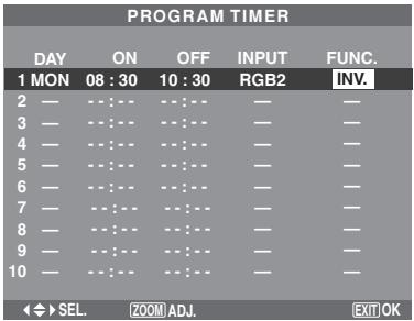 NEC 42XM5 - PROGRAM TIMER - 1