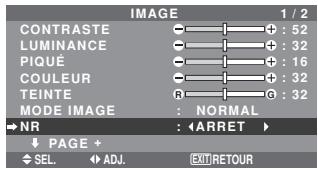 NEC 42XM5 - Réduction du bruit de l'image (parasites) - 1