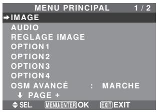NEC 42XM5 - Mode menu avancé - 1