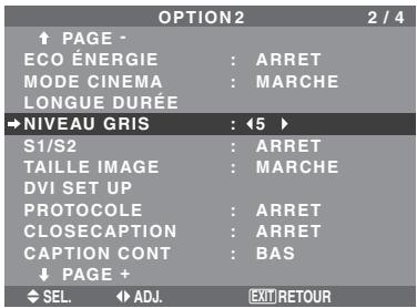 NEC 42XM5 - Réglage du niveau des gris pour les côtés de l'écran - 1
