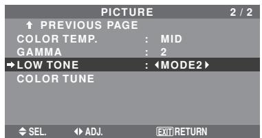 NEC 42XM5 - Making the Low Tone adjustments - 1