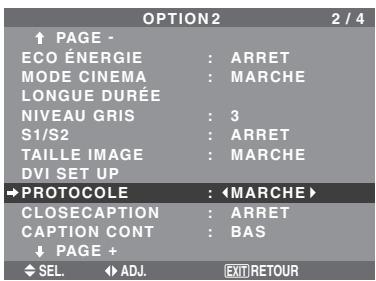NEC 42XM5 - Réglage de protocole - 1
