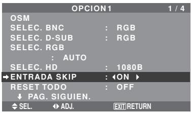 NEC 42XM5 - Ajuste de ENTRADA SKIP - 1
