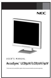 NEC LCD52V - Contents - 3