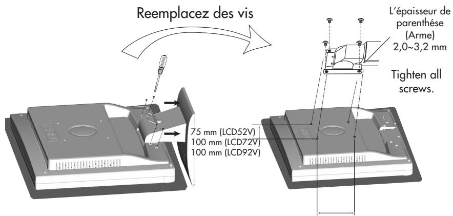 NEC LCD52V - Connexion d'un bras+souple - 1