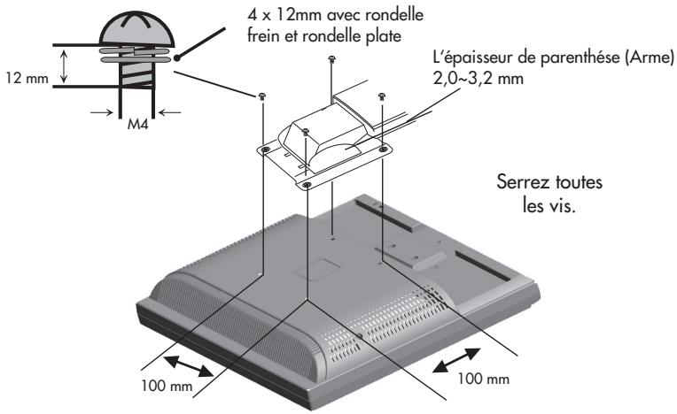 NEC LCD73VXM - Connexion d'un bras+souple - 1